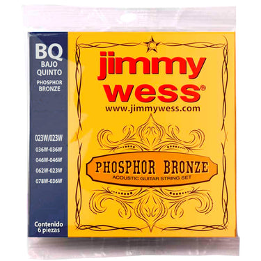 Encordadura Jimmy Wess Jwbq-800bf Para Bbajo Quinto Bronce Phosphor